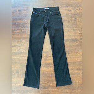 Vintage Y2K Bubblegum Black Velvet Flare Jeans Brass Star Buttons Size 28